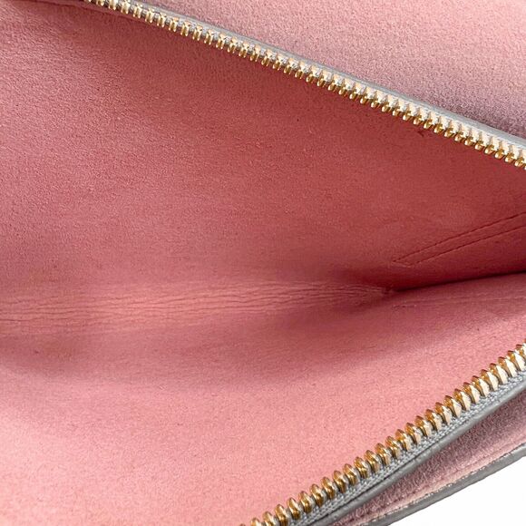 MCM Milla Silver Metallic Leather Crossbody Shoulder Bag Clutch - Picture 13 of 16